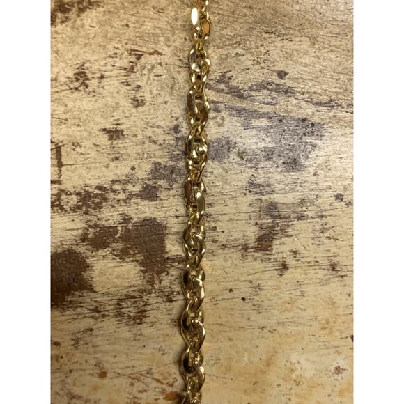 Camrose Kross JBK Gold and Rhinestone Paper Clip Necklace - Picture 8 of 9